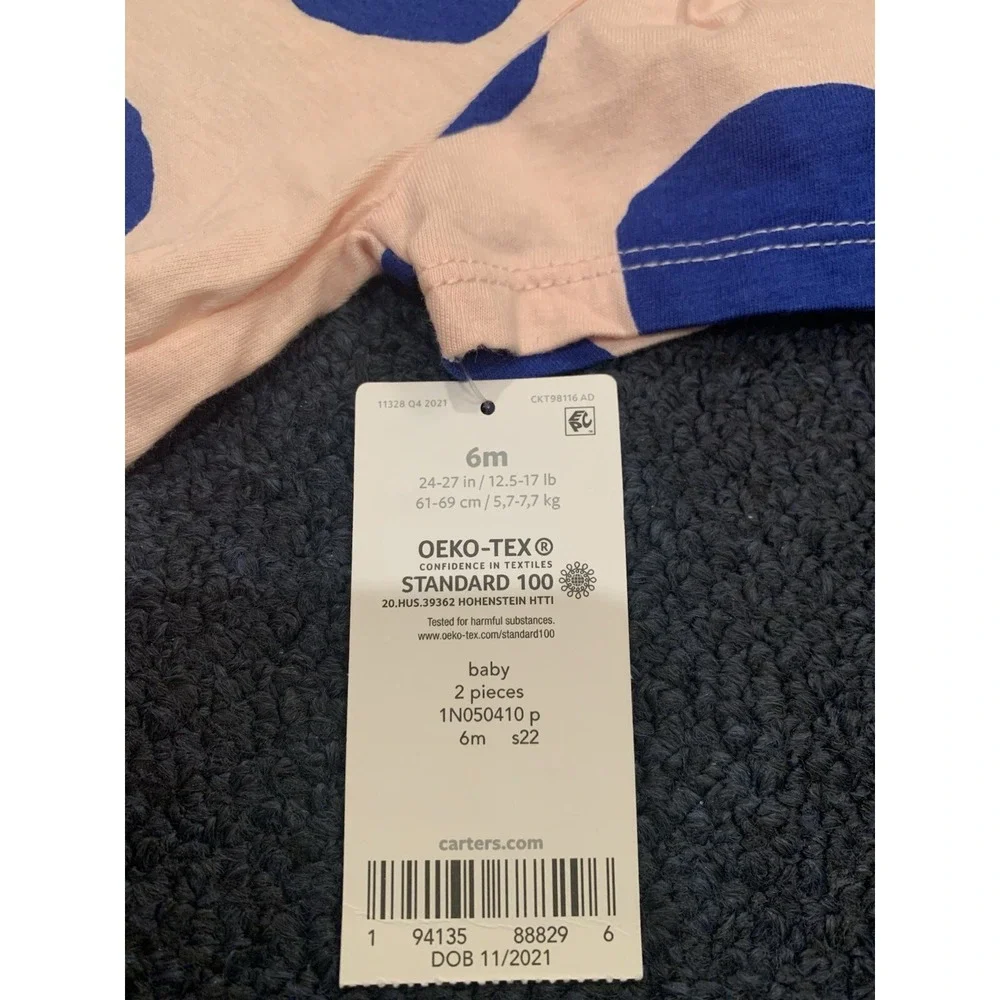 NWT Carter's Outfit 6 Months Pink Polka Dot Infant One Piece *New* - Picture 5 of 6